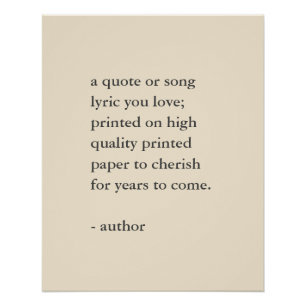 Neutral Custom Quote Print