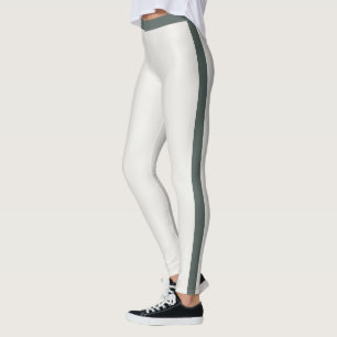 Neutral Dark Metallic Shimmers Personalised Stripe Leggings