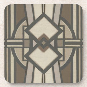 Neutral Deco Panel I Coaster