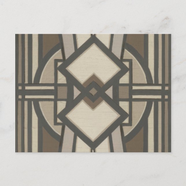 Neutral Deco Panel I Postcard (Front)