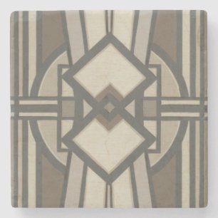 Neutral Deco Panel I Stone Coaster
