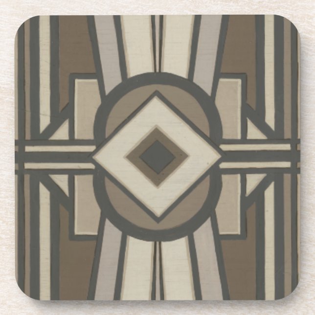 Neutral Deco Panel II Coaster (Front)