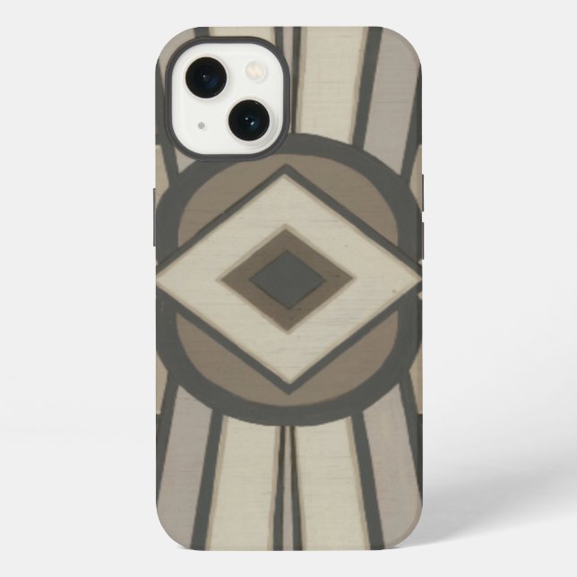 Neutral Deco Panel II iPhone Case (Back)