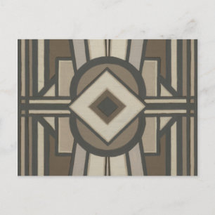 Neutral Deco Panel II Postcard