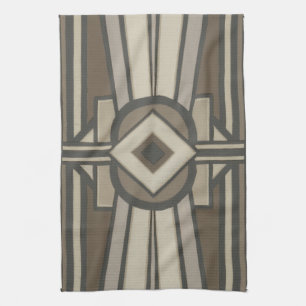 Neutral Deco Panel II Tea Towel