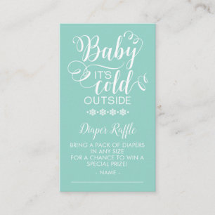 Neutral Diaper Raffle Baby It's Cold Outside Card