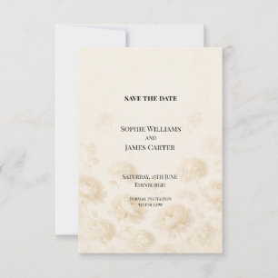 Neutral Dried Palm Botanical Wedding Save The Date