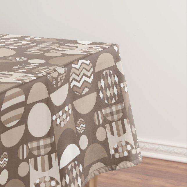 Neutral Earth Brown Nordic Scandinavian  Tablecloth (In Situ)