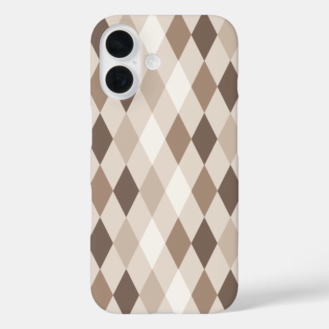 Neutral Earth Tan Harlequin Diamond  Case-Mate iPhone Case (Back)