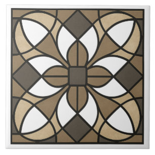 Neutral Earth Tone Glass-Look Tile