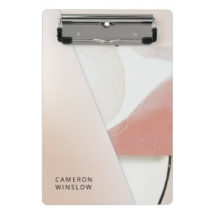 Neutral Earth-Tone Modern Abstract Mini Clipboard