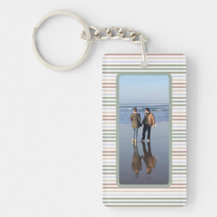 Neutral Earth Tones Photo Key Ring