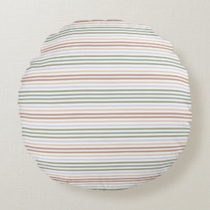 Neutral Earth Tones Round Cushion