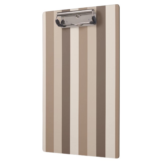 Neutral Earth Tones Stripes Pattern Design  Clipboard (Left)
