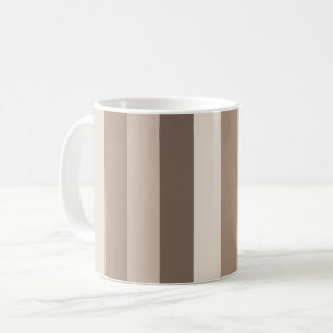 Neutral Earth Tones Stripes Pattern Design Coffee Mug