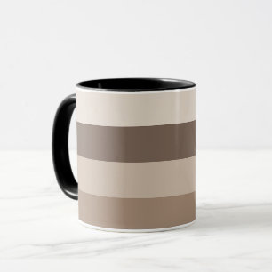 Neutral Earth Tones Stripes Pattern Design Mug