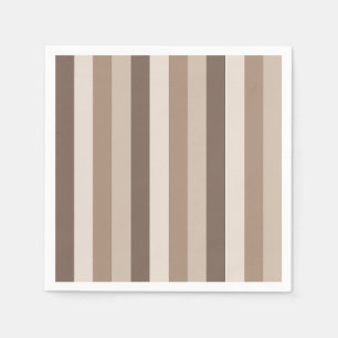 Neutral Earth Tones Stripes Pattern Design  Napkin