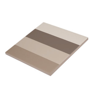 Neutral Earth Tones Stripes Pattern Design Tile