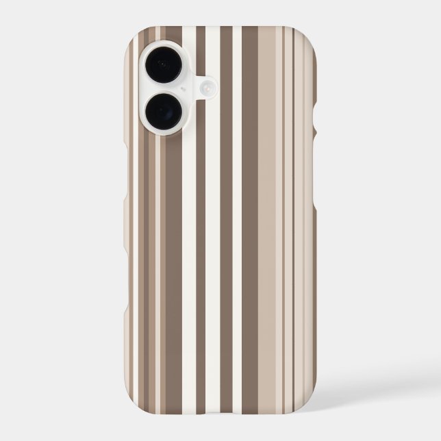 Neutral Earthy Tone Stripes Pattern Design  (Back)