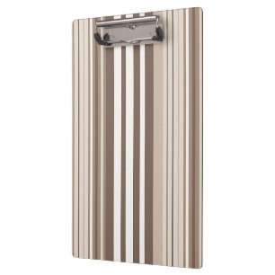 Neutral Earthy Tone Stripes Pattern Design  Clipboard