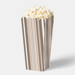 Neutral Earthy Tone Stripes Pattern Design Favour Box