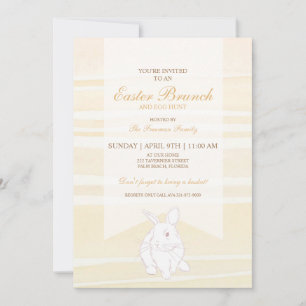 Neutral Easter Brunch & Egg Hunt Invitation with B