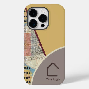 Neutral Elegance with Abstract Accents Logo Case-Mate iPhone 14 Pro Case