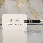 Neutral Elegant Modern Minimalist Monogram Name Luggage Tag<br><div class="desc">Elevate your travel experience with our Classic Elegant Modern Minimalist Monogram Luggage Tag. This meticulously designed accessory seamlessly combines timeless elegance with contemporary minimalism, ensuring your luggage stands out with sophistication. Crafted with precision and attention to detail, this luggage tag is more than just a practical item; it's a personalised...</div>