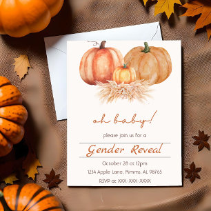 Neutral Fall Gender Reveal Invitation