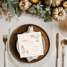 Neutral Fall in Love Fall Foliage Wedding Shower