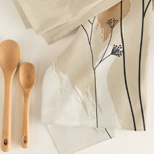 Neutral Flora Tea Towel