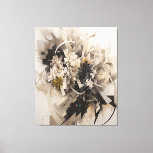Neutral Floral Botanical Soft Nature Inspired  Canvas Print