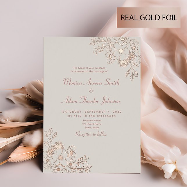 Neutral Floral Rose Gold Wedding (Creator Uploaded)