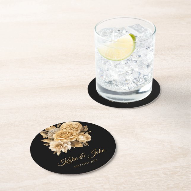 Neutral Flower Bouquet-Paper Coaster (Insitu)