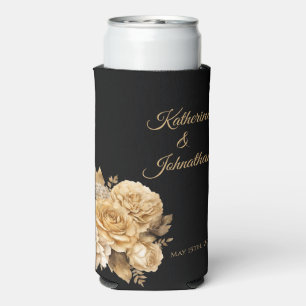 Neutral Flower Bouquet-Wedding- Seltzer Can Cooler