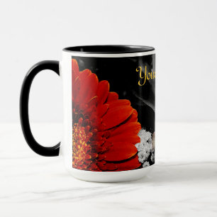 neutral flower design mug