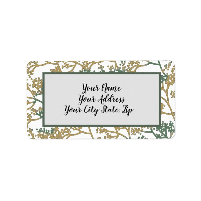 Neutral Foilage design Label (Front)