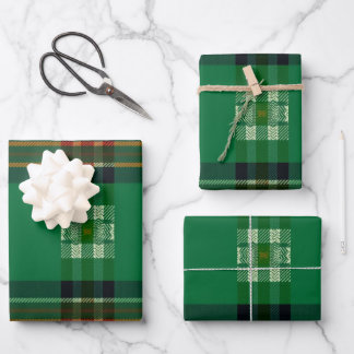 Neutral Folk English Plaid Wrapping Paper Sheet