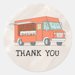 Neutral Food Truck Thank You Sticker