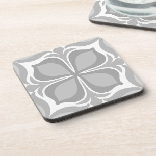 Neutral geolmetrical tiles coaster