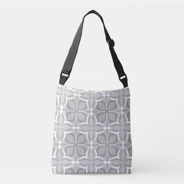 Neutral geolmetrical tiles crossbody bag (Front)