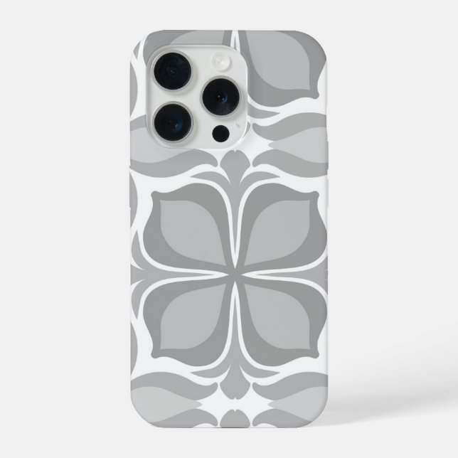 Neutral geolmetrical tiles iPhone case (Back)