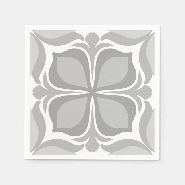 Neutral geolmetrical tiles napkin (Front)