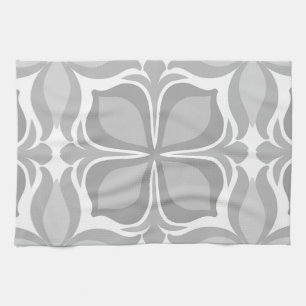 Neutral geolmetrical tiles tea towel
