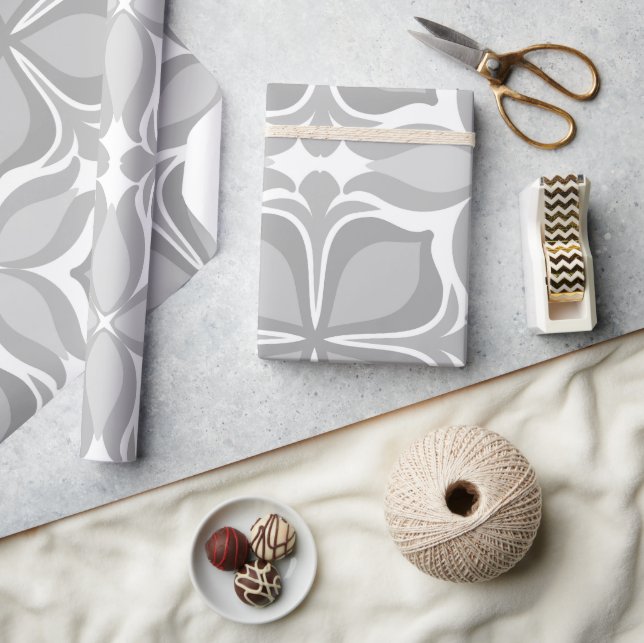 Neutral geolmetrical tiles wrapping paper (Crafts)