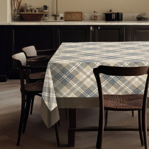 Neutral Geometric Tablecloth Modern Dining Decor