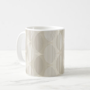 Neutral geometric waves coffee mug