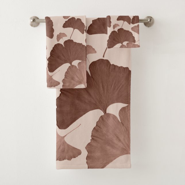Neutral Ginkgo Botanical Dream 1 Bath Towel Set (Insitu)