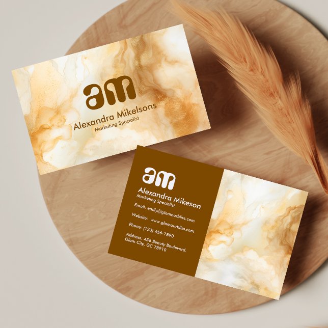 Neutral Gold Professional Business Card (Creator Uploaded)