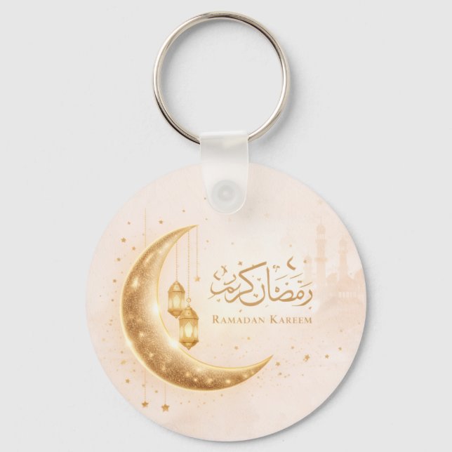 Neutral Gold Ramadan Kareem Keychain l– Islamic (Front)